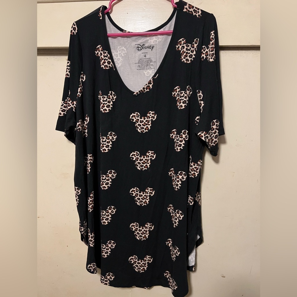 Torrid brand Disney Mickey Mouse Tunic Top - Leopard Black Torrid size 4
